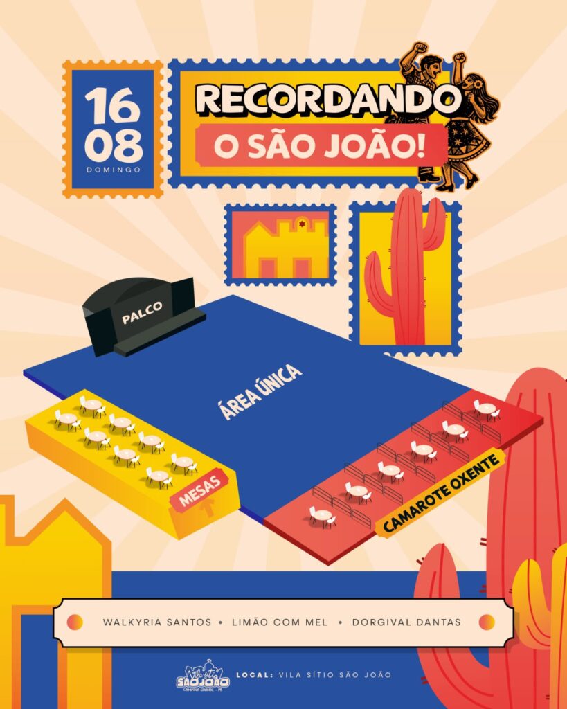 Vila Sítio São João abre vendas para o "Recordando o São João" com Limão com Mel, Dorgival Dantas e Walkyria Santos