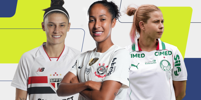 Bruna Calderan, Gi Fernandes e Fe Palermo são finalistas a melhor lateral-direita