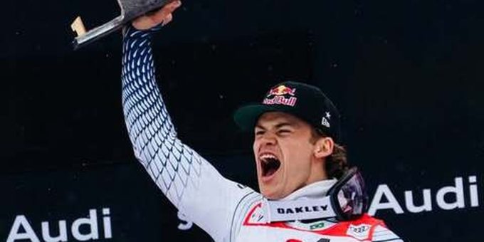 Lucas Pinheiro conquista ouro no slalom gigante em Sölden