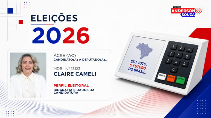 Claire Cameli — Eleições 2026: quem é Claire Cameli, candidato(a) a deputado(a) estadual no Acre
