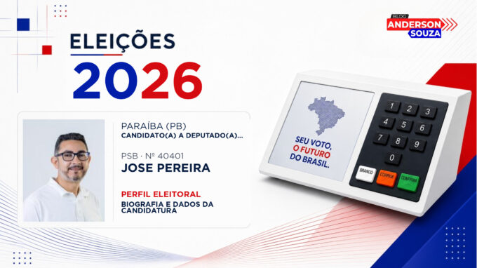 Jose Pereira — Eleições 2026: quem é Jose Pereira, candidato(a) a deputado(a) estadual na Paraíba