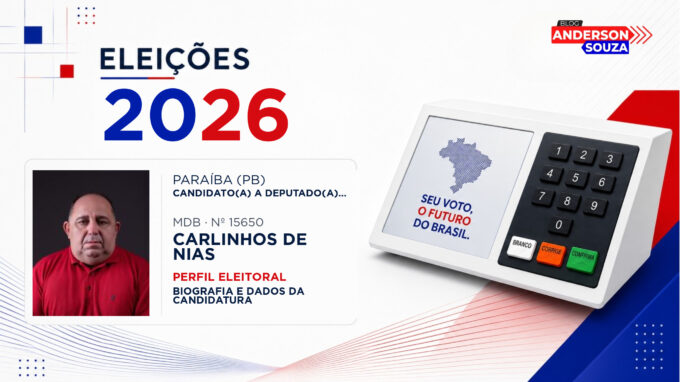 Carlinhos de Nias — Eleições 2026: quem é Carlinhos de Nias, candidato(a) a deputado(a) estadual na Paraíba