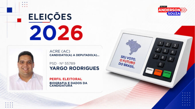 Yargo Rodrigues — Eleições 2026: quem é Yargo Rodrigues, candidato(a) a deputado(a) estadual no Acre