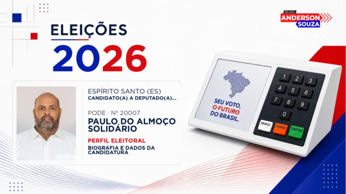 Paulo do Almoço Solidário — Eleições 2026: quem é Paulo do Almoço Solidário, candidato(a) a deputado(a) estadual no Espírito Santo