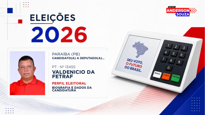 Valdenicio da Fetraf — Eleições 2026: quem é Valdenicio da Fetraf, candidato(a) a deputado(a) estadual na Paraíba