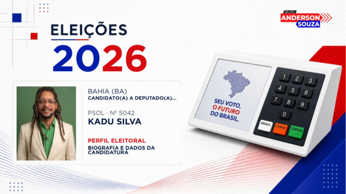 Kadu Silva — Eleições 2026: quem é Kadu Silva, candidato(a) a deputado(a) federal pela Bahia