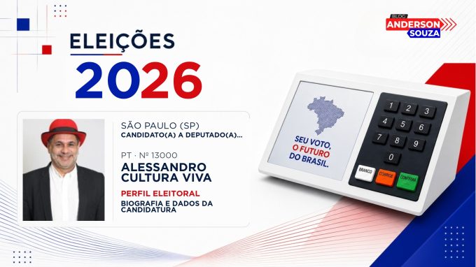 Alessandro Cultura Viva — Eleições 2026: quem é Alessandro Cultura Viva, candidato(a) a deputado(a) estadual em São Paulo