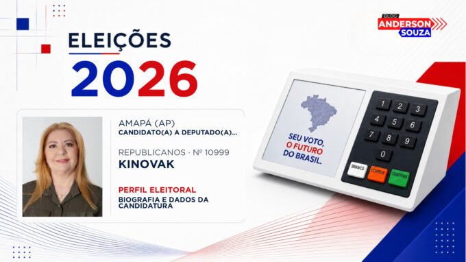 Kinovak — Eleições 2026: quem é Kinovak, candidato(a) a deputado(a) estadual no Amapá
