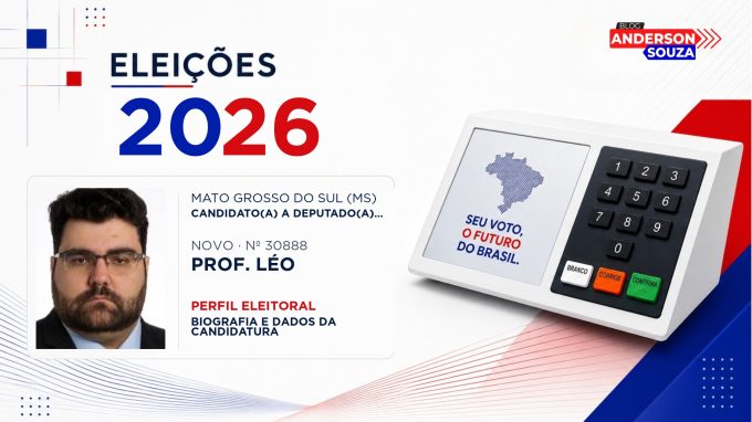 Prof. Léo — Eleições 2026: quem é Prof. Léo, candidato(a) a deputado(a) estadual em Mato Grosso do Sul