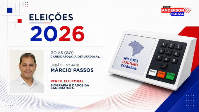 Márcio Passos — Eleições 2026: quem é Márcio Passos, candidato(a) a deputado(a) estadual em Goiás