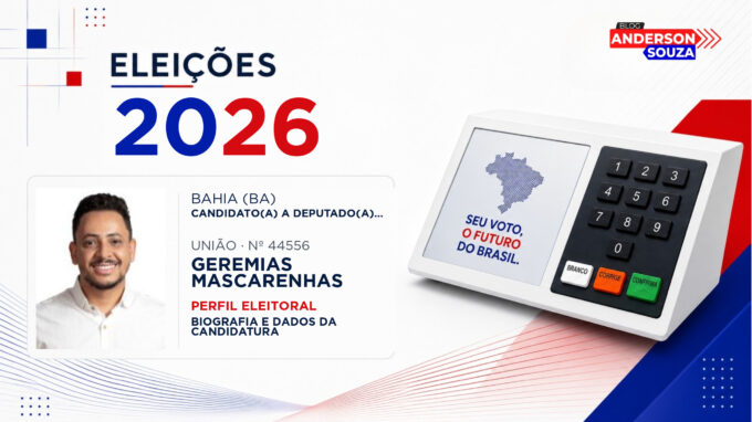 Geremias Mascarenhas — Eleições 2026: quem é Geremias Mascarenhas, candidato(a) a deputado(a) estadual na Bahia
