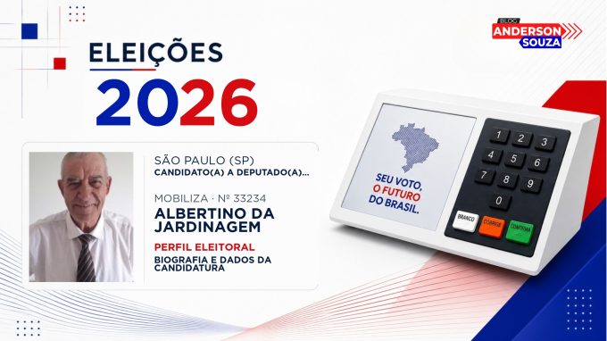 Albertino da Jardinagem — Eleições 2026: quem é Albertino da Jardinagem, candidato(a) a deputado(a) estadual em São Paulo
