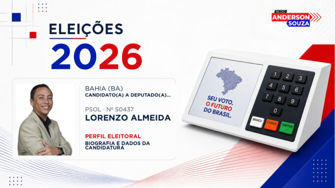 Lorenzo Almeida — Eleições 2026: quem é Lorenzo Almeida, candidato(a) a deputado(a) estadual na Bahia