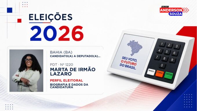 Marta de Irmão Lazaro — Eleições 2026: quem é Marta de Irmão Lazaro, candidato(a) a deputado(a) federal pela Bahia