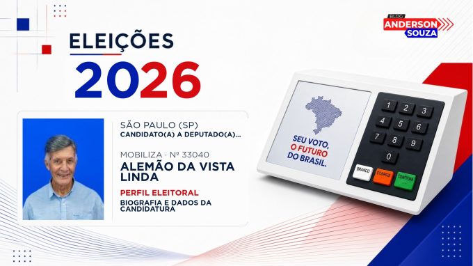 Alemão da Vista Linda — Eleições 2026: quem é Alemão da Vista Linda, candidato(a) a deputado(a) estadual em São Paulo