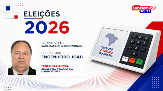 Engenheiro Joab — Eleições 2026: quem é Engenheiro Joab, candidato(a) a deputado(a) estadual na Paraíba