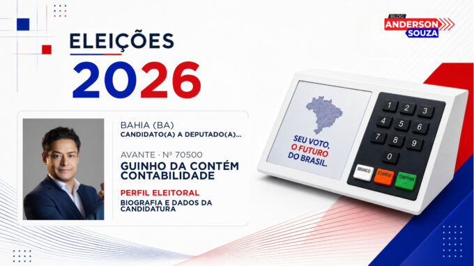 Guinho da Contém Contabilidade — Eleições 2026: quem é Guinho da Contém Contabilidade, candidato(a) a deputado(a) estadual na Bahia
