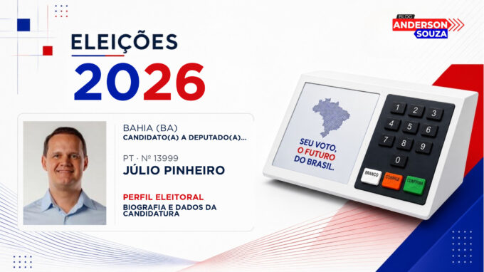 Júlio Pinheiro — Eleições 2026: quem é Júlio Pinheiro, candidato(a) a deputado(a) estadual na Bahia