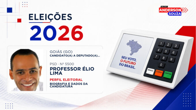 Professor Élio Lima — Eleições 2026: quem é Professor Élio Lima, candidato(a) a deputado(a) federal por Goiás