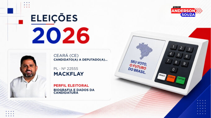 Mackflay — Eleições 2026: quem é Mackflay, candidato(a) a deputado(a) estadual no Ceará