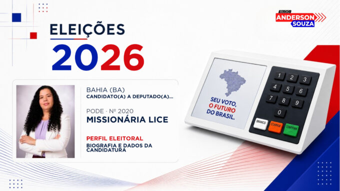 Missionária Lice — Eleições 2026: quem é Missionária Lice, candidato(a) a deputado(a) federal pela Bahia