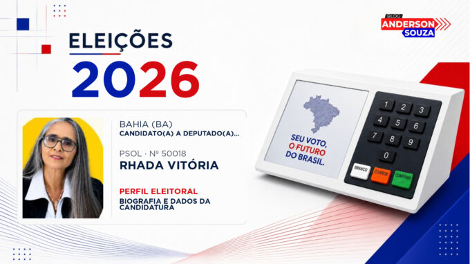 Rhada Vitória — Eleições 2026: quem é Rhada Vitória, candidato(a) a deputado(a) estadual na Bahia