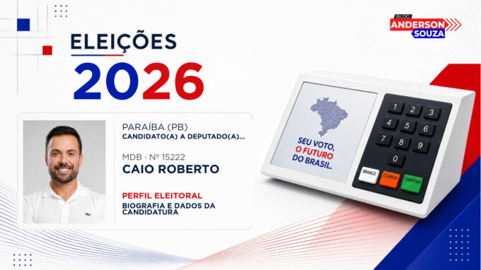 Caio Roberto — Eleições 2026: quem é Caio Roberto, candidato(a) a deputado(a) estadual na Paraíba