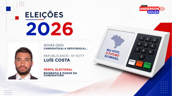 Luís Costa — Eleições 2026: quem é Luís Costa, candidato(a) a deputado(a) estadual em Goiás