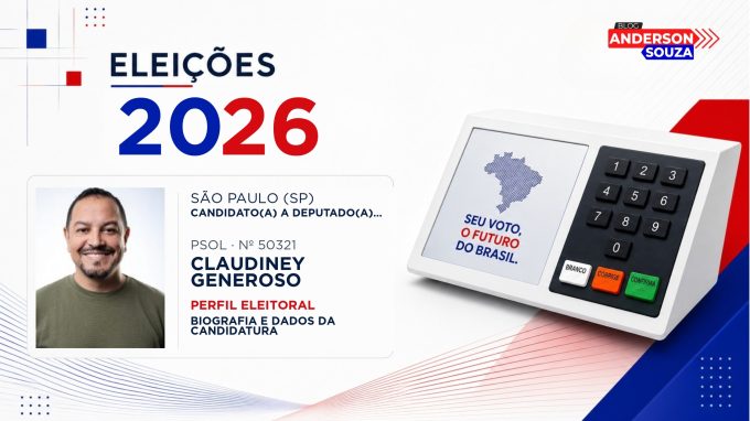 Claudiney Generoso — Eleições 2026: quem é Claudiney Generoso, candidato(a) a deputado(a) estadual em São Paulo