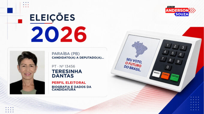 Teresinha Dantas — Eleições 2026: quem é Teresinha Dantas, candidato(a) a deputado(a) estadual na Paraíba
