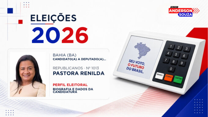 Pastora Renilda — Eleições 2026: quem é Pastora Renilda, candidato(a) a deputado(a) federal pela Bahia