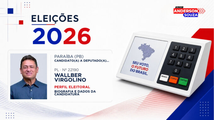 Wallber Virgolino — Eleições 2026: quem é Wallber Virgolino, candidato(a) a deputado(a) estadual na Paraíba