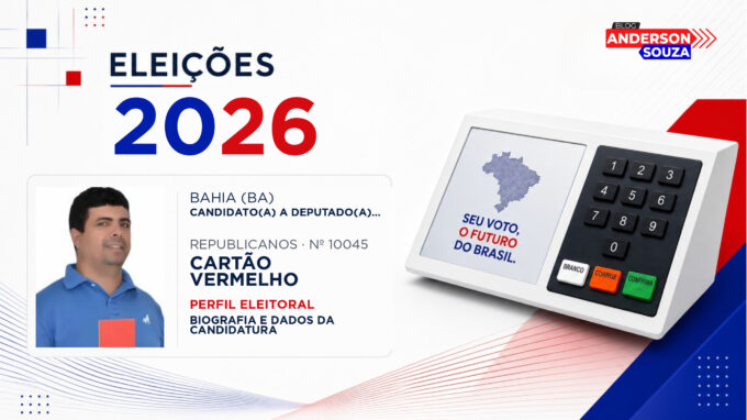 Cartão Vermelho — Eleições 2026: quem é Cartão Vermelho, candidato(a) a deputado(a) estadual na Bahia