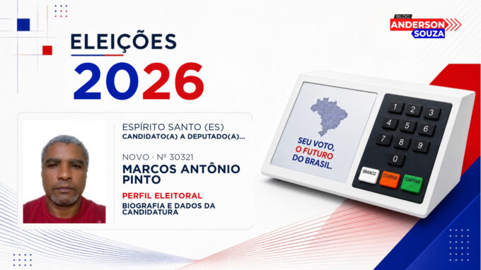 Marcos Antônio Pinto — Eleições 2026: quem é Marcos Antônio Pinto, candidato(a) a deputado(a) estadual no Espírito Santo