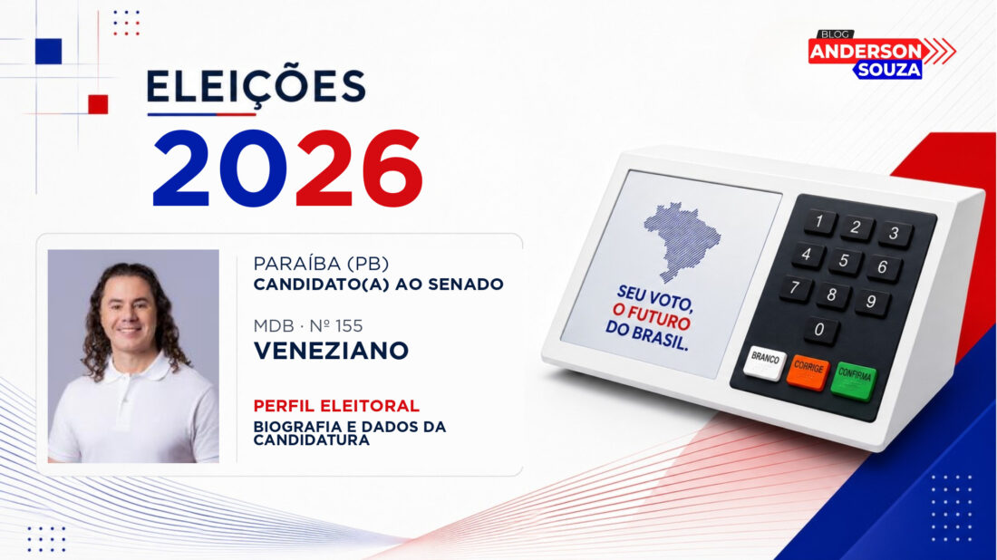 Veneziano — Eleições 2026: quem é Veneziano, candidato(a) ao Senado pela Paraíba