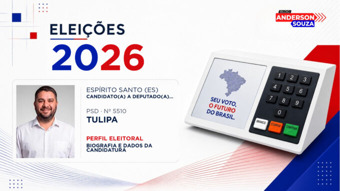 Tulipa — Eleições 2026: quem é Tulipa, candidato(a) a deputado(a) federal pelo Espírito Santo