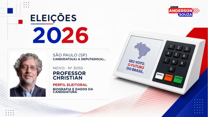 Professor Christian — Eleições 2026: quem é Professor Christian, candidato(a) a deputado(a) federal por São Paulo