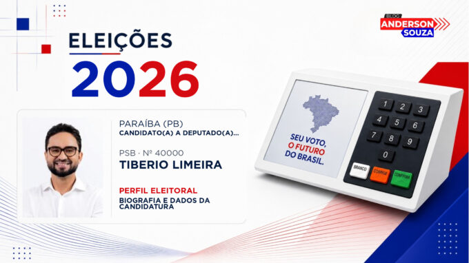 Tiberio Limeira — Eleições 2026: quem é Tiberio Limeira, candidato(a) a deputado(a) estadual na Paraíba
