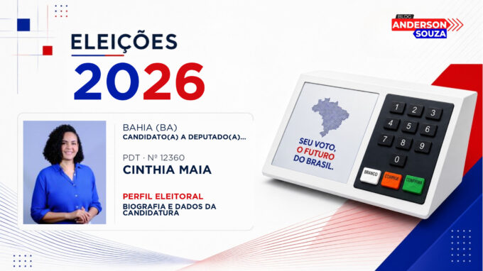 Cinthia Maia — Eleições 2026: quem é Cinthia Maia, candidato(a) a deputado(a) estadual na Bahia