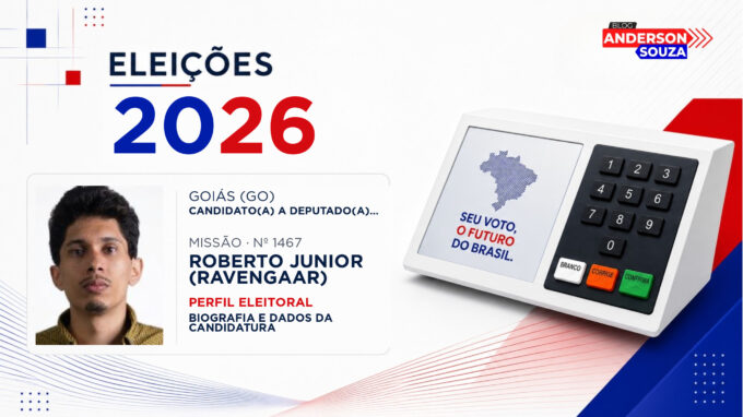Roberto Junior (Ravengaar) — Eleições 2026: quem é Roberto Junior (Ravengaar), candidato(a) a deputado(a) federal por Goiás