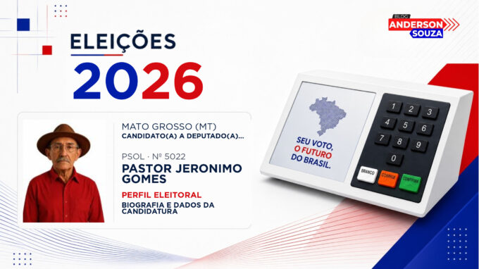 Pastor Jeronimo Gomes — Eleições 2026: quem é Pastor Jeronimo Gomes, candidato(a) a deputado(a) federal por Mato Grosso