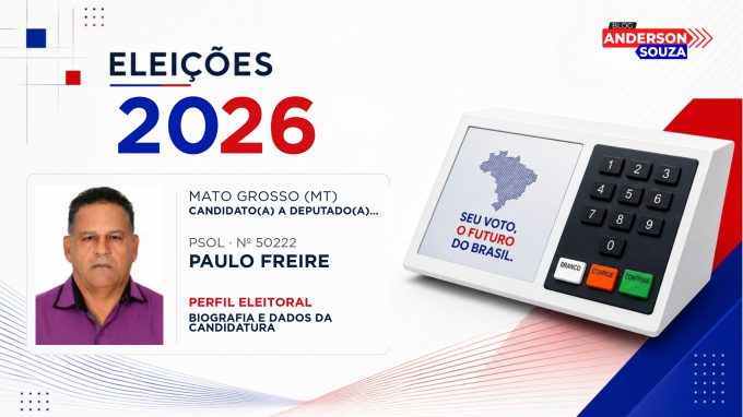 Paulo Freire — Eleições 2026: quem é Paulo Freire, candidato(a) a deputado(a) estadual em Mato Grosso
