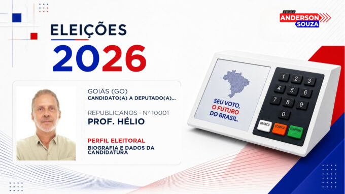 Prof. Hélio — Eleições 2026: quem é Prof. Hélio, candidato(a) a deputado(a) estadual em Goiás