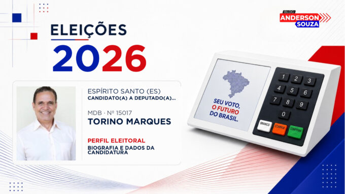 Torino Marques — Eleições 2026: quem é Torino Marques, candidato(a) a deputado(a) estadual no Espírito Santo