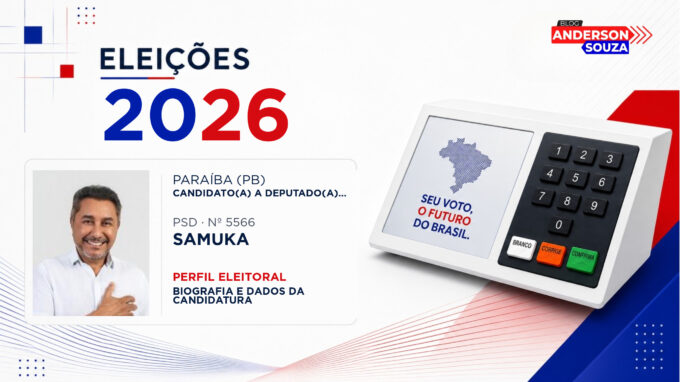 Samuka — Eleições 2026: quem é Samuka, candidato(a) a deputado(a) federal pela Paraíba