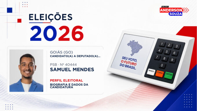 Samuel Mendes — Eleições 2026: quem é Samuel Mendes, candidato(a) a deputado(a) estadual em Goiás