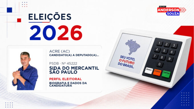 Sida do Mercantil São Paulo — Eleições 2026: quem é Sida do Mercantil São Paulo, candidato(a) a deputado(a) estadual no Acre