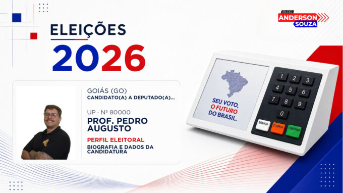 Prof. Pedro Augusto — Eleições 2026: quem é Prof. Pedro Augusto, candidato(a) a deputado(a) estadual em Goiás