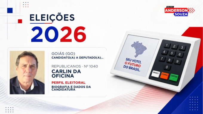 Carlin da Oficina — Eleições 2026: quem é Carlin da Oficina, candidato(a) a deputado(a) federal por Goiás
