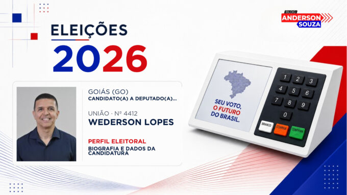 Wederson Lopes — Eleições 2026: quem é Wederson Lopes, candidato(a) a deputado(a) federal por Goiás
